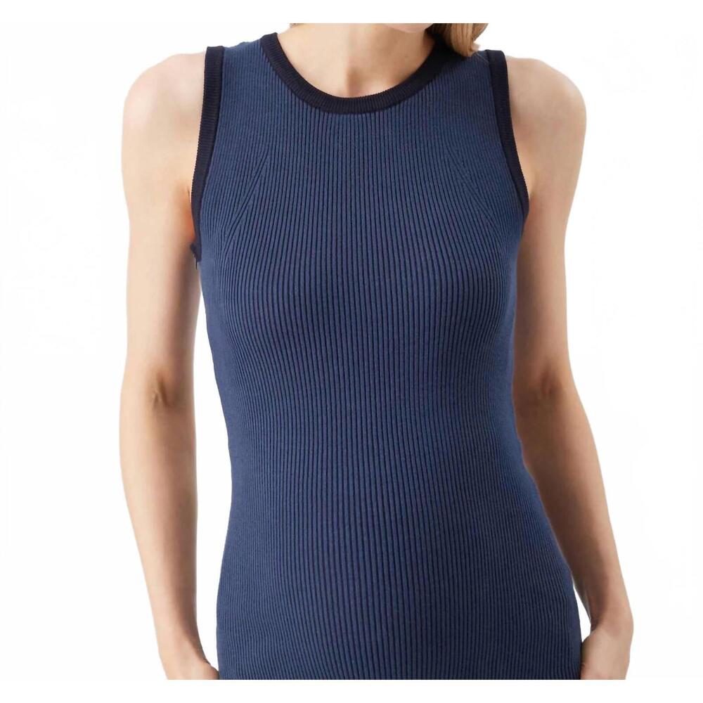 NEW RIPE zoe rib knit nursing tank top in indigo navy